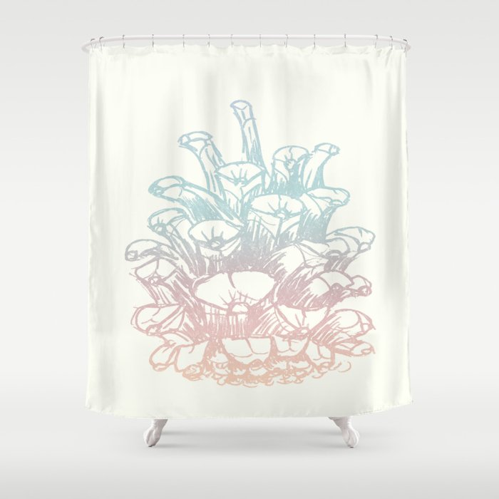 Rainbow Pine Cone Shower Curtain By Fairkritzelt Society6