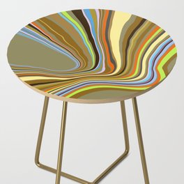 Precious stones Abstract marble slab design in bright colors  Side Table