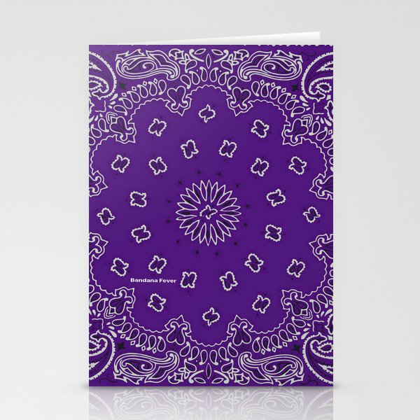 Bandana Fever Purple Bandana Stationery Cards