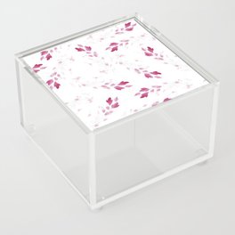 Pink watercolor leaves pattern 2 Acrylic Box