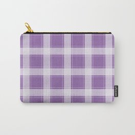 Amethyst Orchid and White Plaid Carry-All Pouch | Plaid, Pattern, Orchid, Amethystpurple, Digital, Buffaloplaid, Amethyst, Patternplaid, Graphicdesign, Amethystorchid 