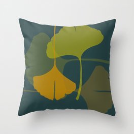 Ginkgo Fan Leaf Art #11 Throw Pillow