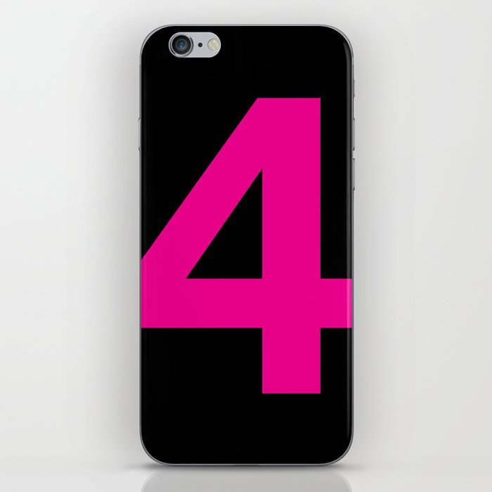 Number 4 (Magenta & Black) iPhone Skin