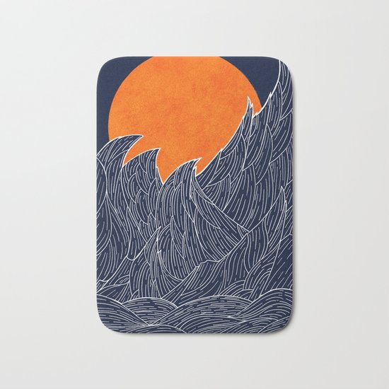 The White Waves Bath Mat