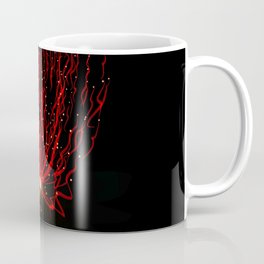 Red particle waves Coffee Mug