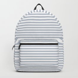 Pale Blue Grey and White Horizontal Stripes Backpack | Graphicdesign, Repeatingpattern, Horizontalstripes, Pattern, Bluishgrey, Unisexcolors, Leahmcphail, Bluegreystripes, Digital, Subtle 
