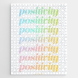 Positivity Rainbow Gradient #pastel Jigsaw Puzzle