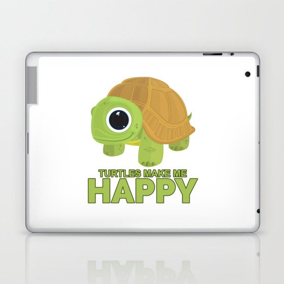 Turtles Make Me Happy Laptop & iPad Skin