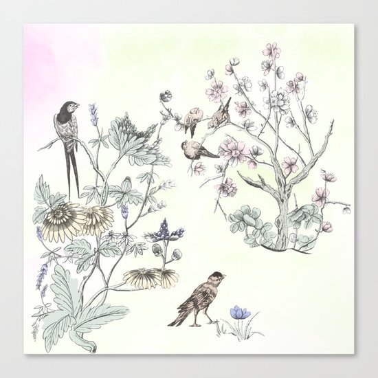 With a rush of wings,,, Canvas Print