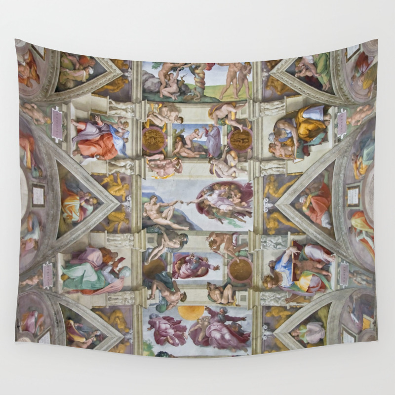 Michelangelo Sistine Chapel Ceiling Wall Tapestry