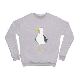 Seagull french fries watercolor Crewneck Sweatshirt