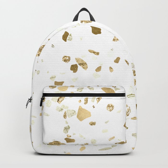 metallic gold backpack