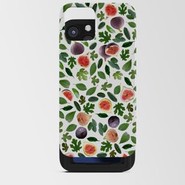 Fig and leaves - Purple, red and green iPhone Card Case