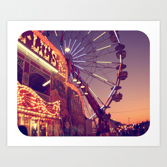 Midway Sunset Art Print