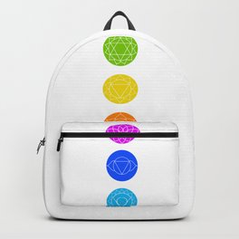 Chakra symbols with respective colors- Spiritual gifts Backpack