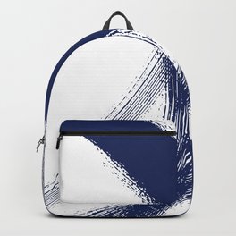 Blue abstract swoosh Backpack