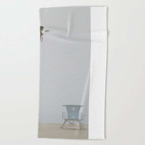 motionless coast Beach Towel