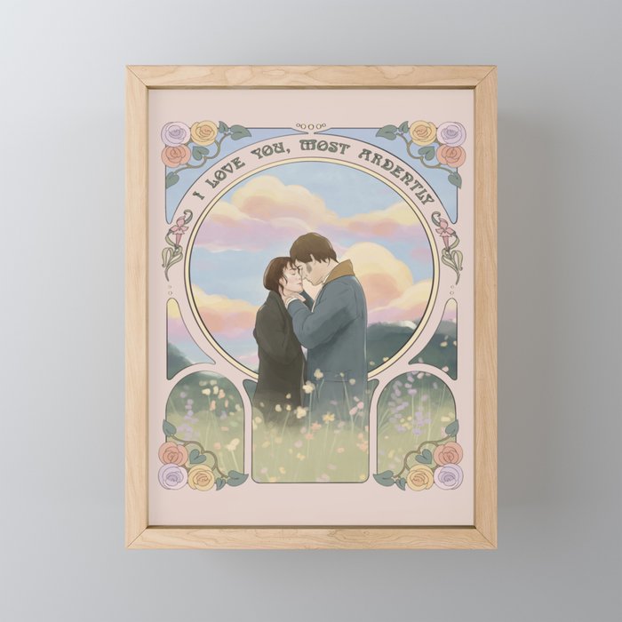 Pride and Prejudice Art Nouveau Framed Mini Art Print