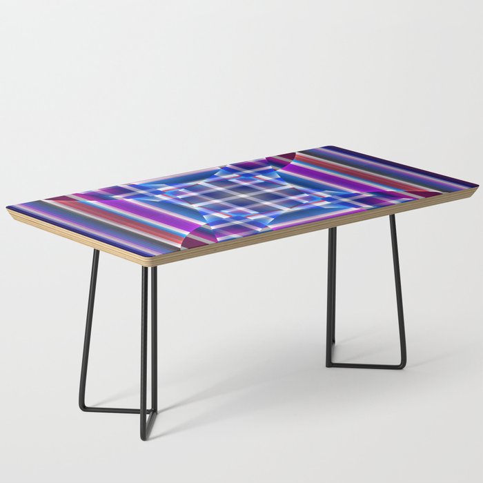 Colorful Geometric Abstract With Squares An Stripes Coffee Table