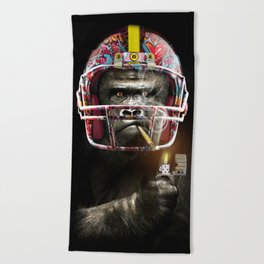 Gorilla Funny Art Beach Towel