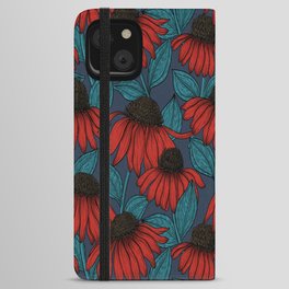 Red coneflowers iPhone Wallet Case