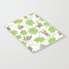 Happy Sloths and Cecropia leaves Notebook