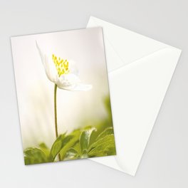 Wood Anemone Blooming in Forest #decor #society6 #buyart Stationery Card