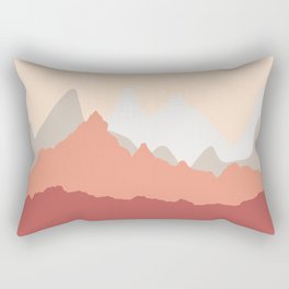 Mars-Inspired Mountain Range Rectangular Pillow