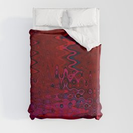 Red And Purple Abstract Painting Duvet Cover