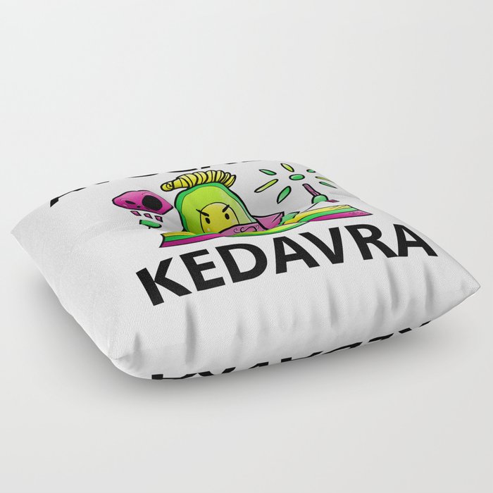 Avocado Kedavra - Death Eater Avocado with Wand Floor Pillow