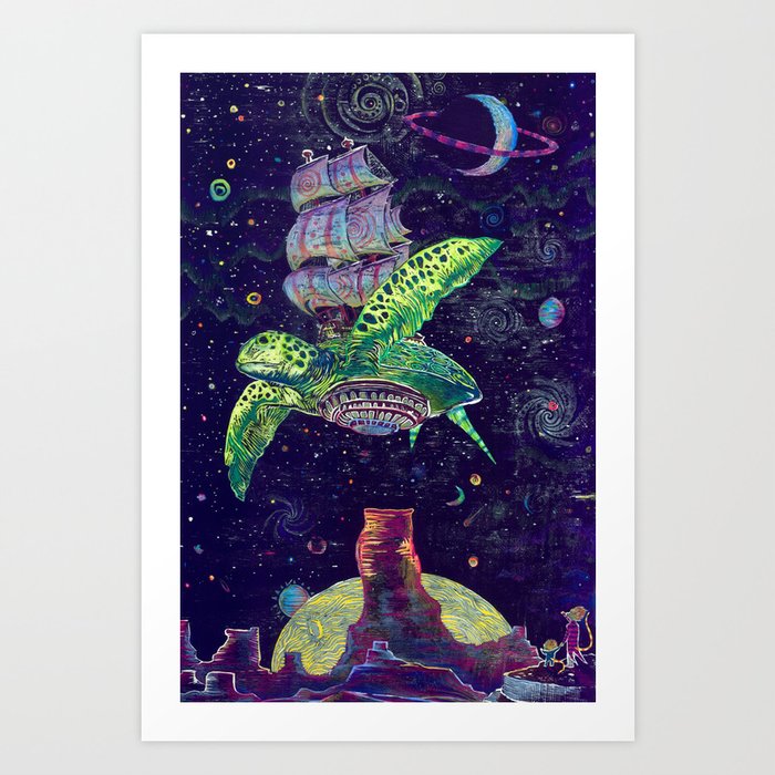 Sobaloopsian Turtleship Art Print