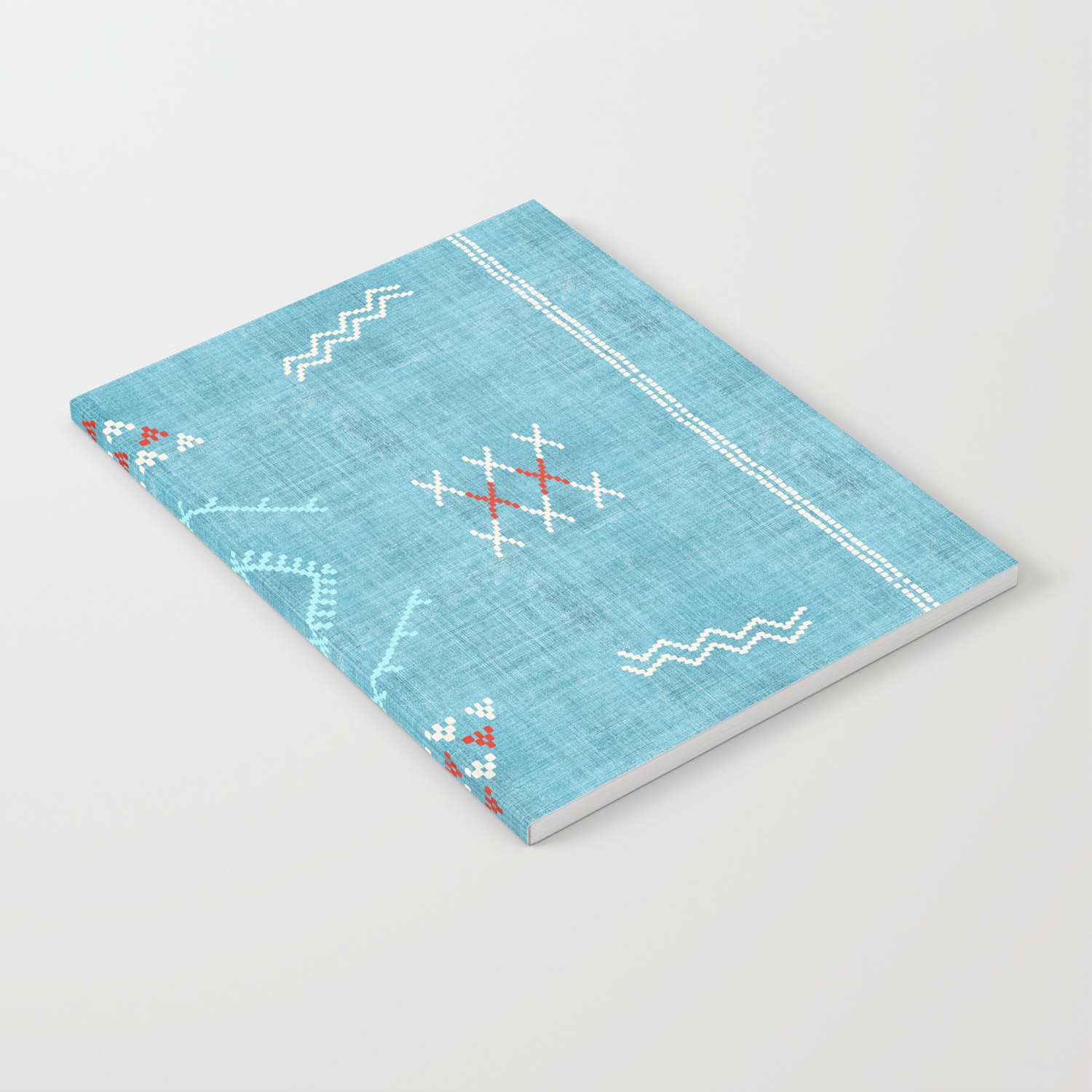 Casablanca Aqua Kilim Notebook By Beckybailey1 Society6