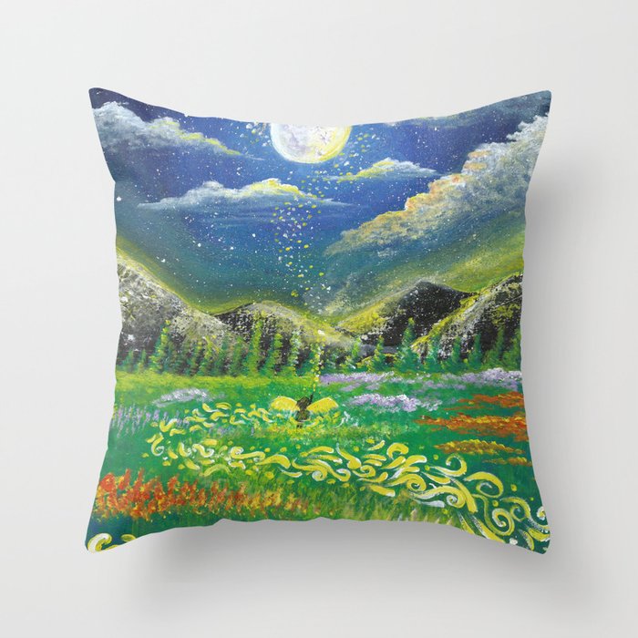 Path of light Throw Pillow