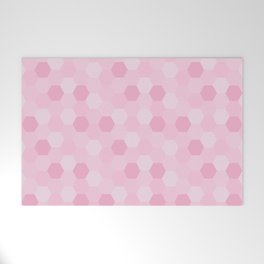 Pink Hexagon polygon pattern. Digital Illustration background Welcome Mat