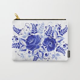 Blue flowers art Carry-All Pouch | Design, Flower, Bouquet, Azulejo, Graphicdesign, Blue, Decorative, Element, Floral, Decoration 