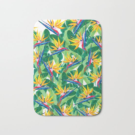 Summer Strelitzia Bath Mat