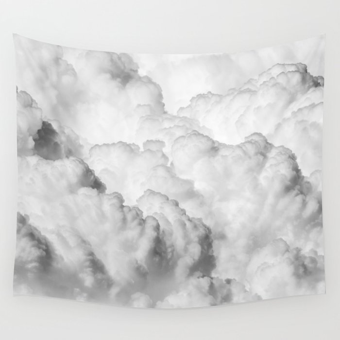 White Clouds Wall Tapestry by Overdose Illustrated Society6