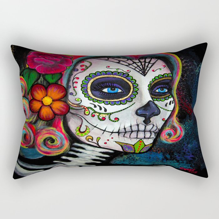 Sugar Skull Candy Rectangular Pillow