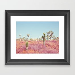 Surreal Pink Desert - Joshua Tree Landscape Photography Framed Art Print