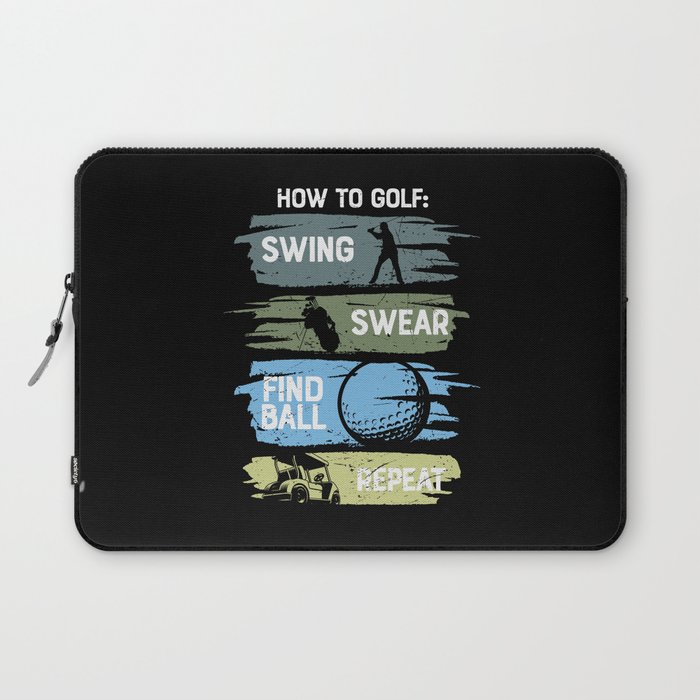 How To Golf Funny Laptop Sleeve