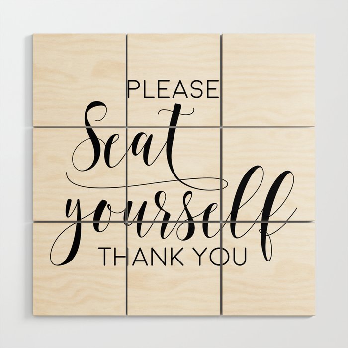 Please Seat Yourself, Bathroom Sign, Printable Art, Bathroom Wall Decor, Art, Funny Bathroom Art Wood Wall Art
