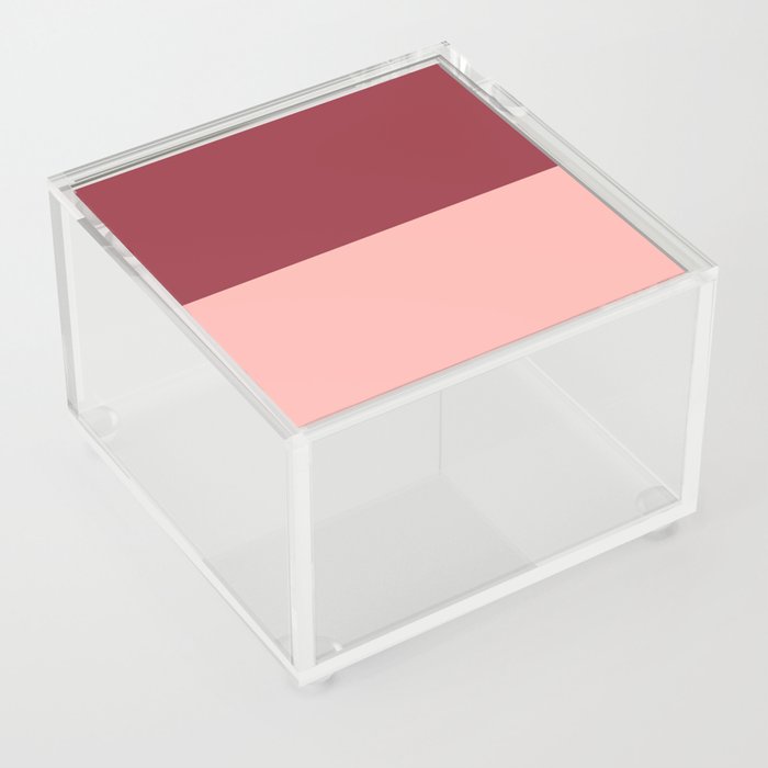 Burgundy and Pink Acrylic Box