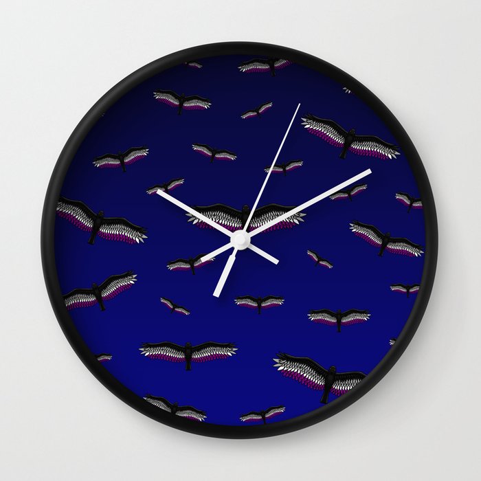 Fly With Pride, Raven Series - Asexual Wall Clock
