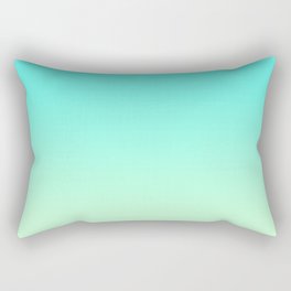 Pastel Mint Green Blue Teal Ombre Gradient Pattern Soft Spring Summer Texture Rectangular Pillow