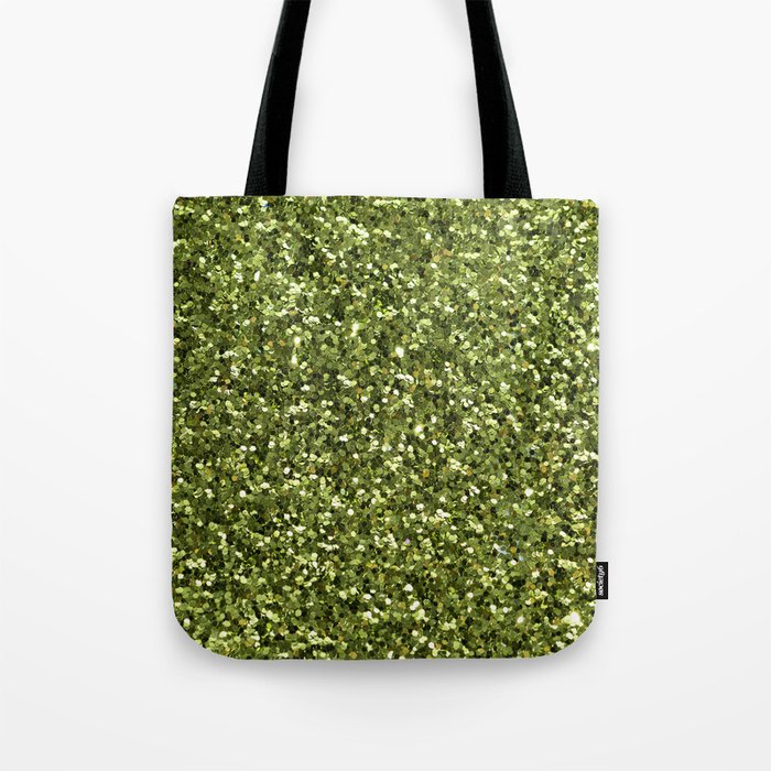 Green Glitter Tote Bag