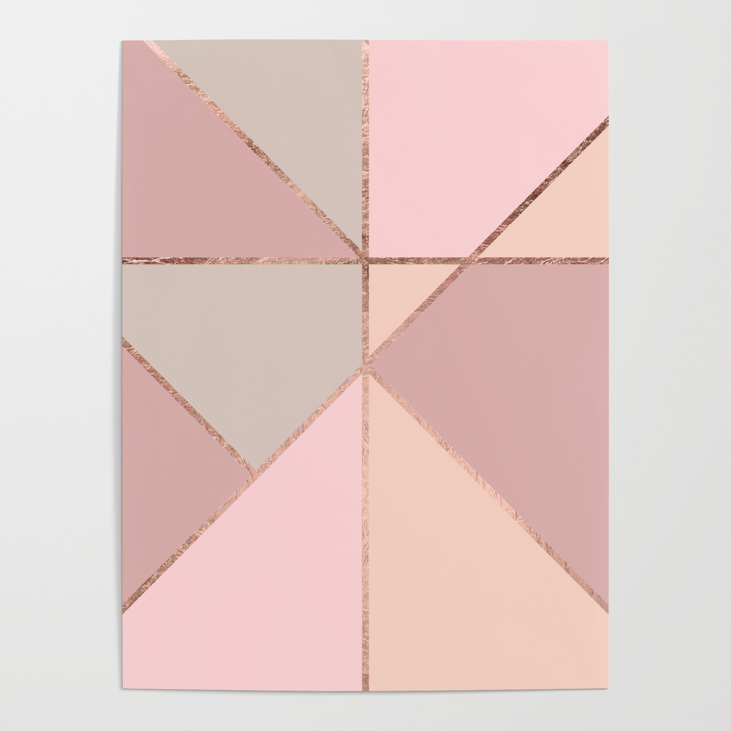 Modern Rose Gold Peach Blush Pink Color Block Poster By Girlytrend Society6 Will rose gold hair look good on me? modern rose gold peach blush pink color block poster by girlytrend