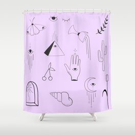 Purple Flash Sheet Shower Curtain
