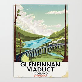 Glenfinnan Viaduct Scotland Rail poster Poster