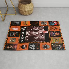 Spooky Friends Welcome Halloween Tapestry Accent Rug 