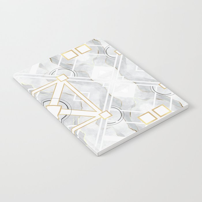 Elegance in Marble and Gold - Pattern Notebook